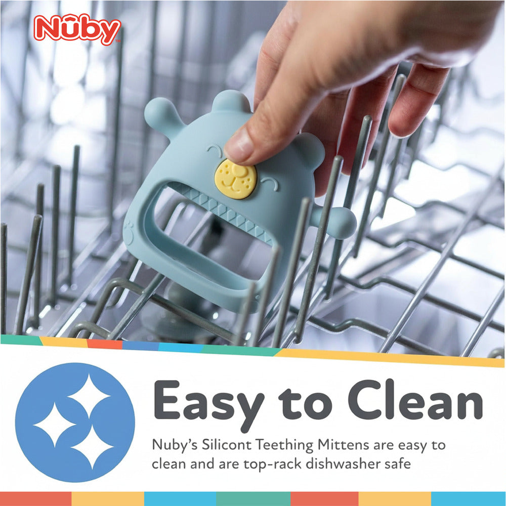 Nuby Silicone Wrist Teething Mitten - Baby Teether Ring - 3+ Months - Astra Family