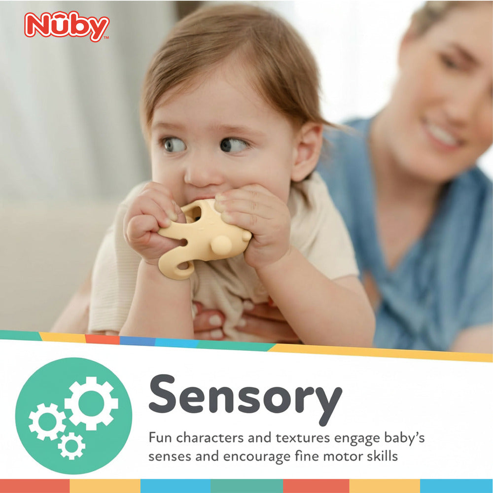 Nuby Silicone Wrist Teething Mitten - Baby Teether Ring - 3+ Months - Astra Family