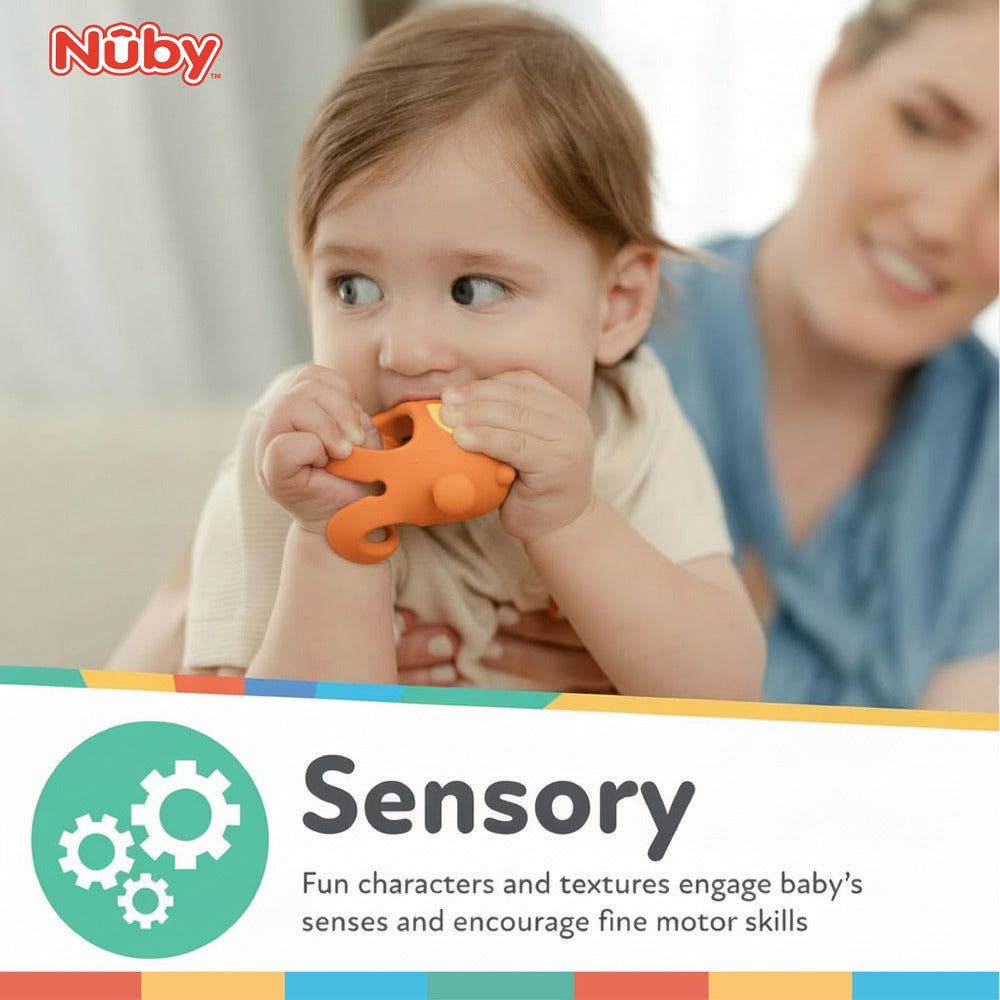 Nuby Silicone Wrist Teething Mitten - Baby Teether Ring - 3+ Months - Astra Family