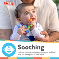 Nuby NanaNubs Banana Massaging Toothbrush and Carrot Teether - (2 Pack) Baby Teething Toys for 3+ Months