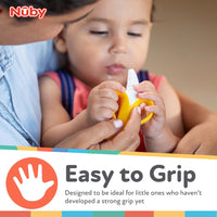 Nuby NanaNubs Banana Massaging Toothbrush and Carrot Teether - (2 Pack) Baby Teething Toys for 3+ Months