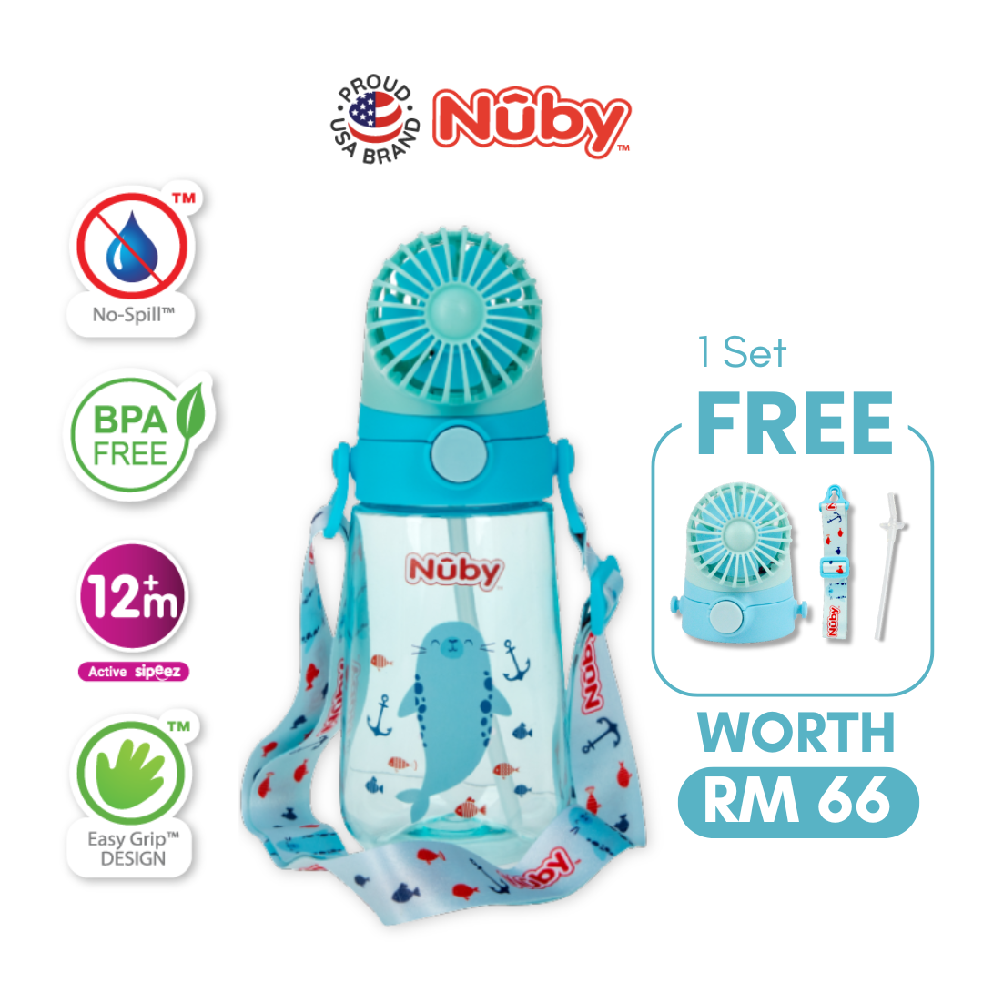 Buy 1 Nuby Fan Bottle @ RM59 | FREE 1 Replacement Kit (Value: RM66)