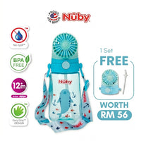 Nuby Tritan Fan Bottle | FREE Replacement Straw & Fan Cap - Astra Family