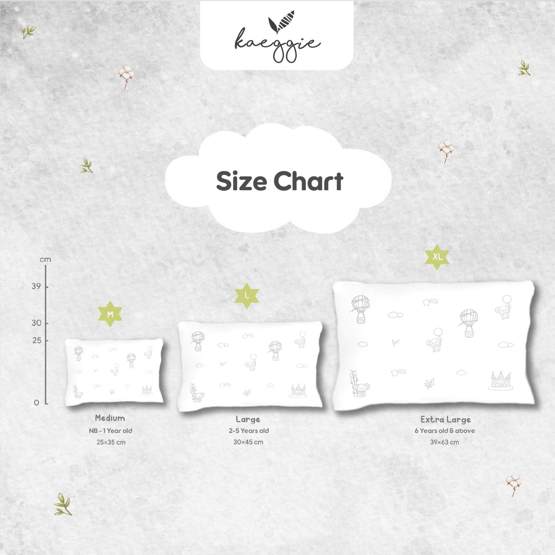KAEGGIE - Signature WHITE SKETCH Pillow Size Medium (M) - Astra Family