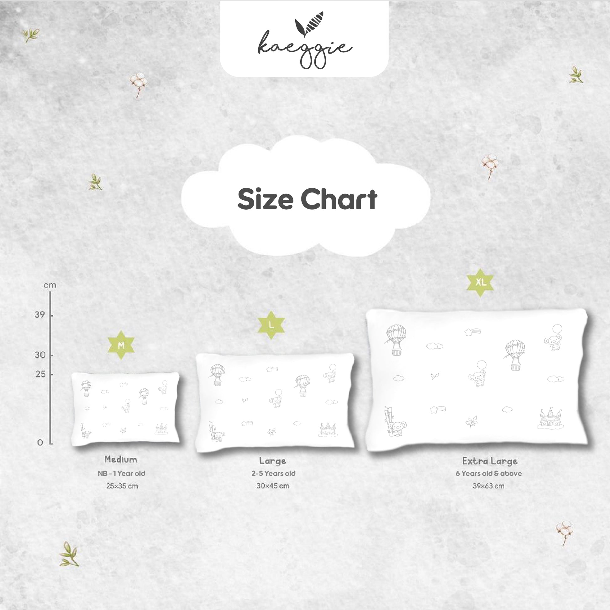 Kaeggie - Signature WHITE SKETCH Pillow Size Extra Large (XL)