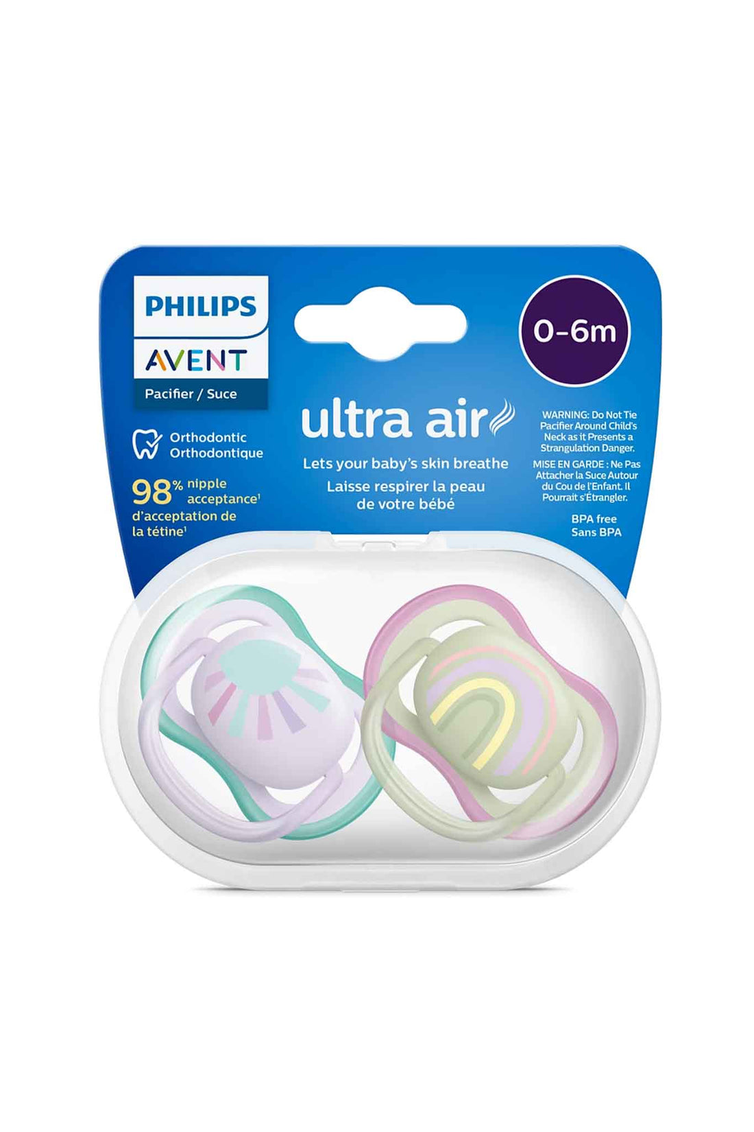 Philips Avent Soother Air 0-6M Girl X2 - Astra Family