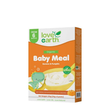 Love Earth Organic Sprouted Brown Rice Baby Meal - Banana, pumpkin 120g