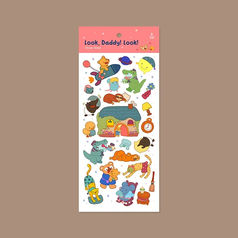 WW Animal Sticker Sheet - Look Daddy Look