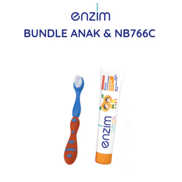 Anak2x Orange 50 ml + Nuby Toothbrush With Bristles (1pc) - RED BLUE