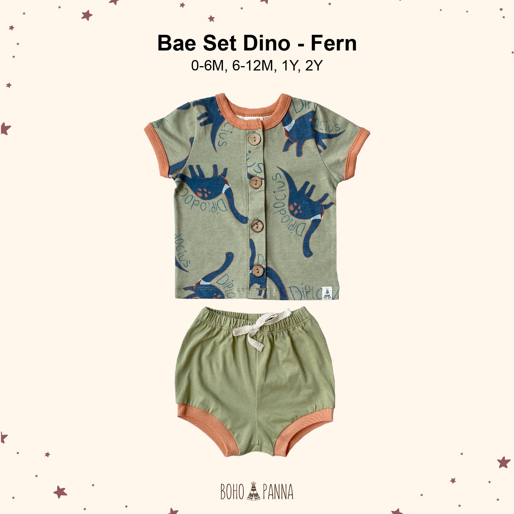 bohopanna bae set dino fern