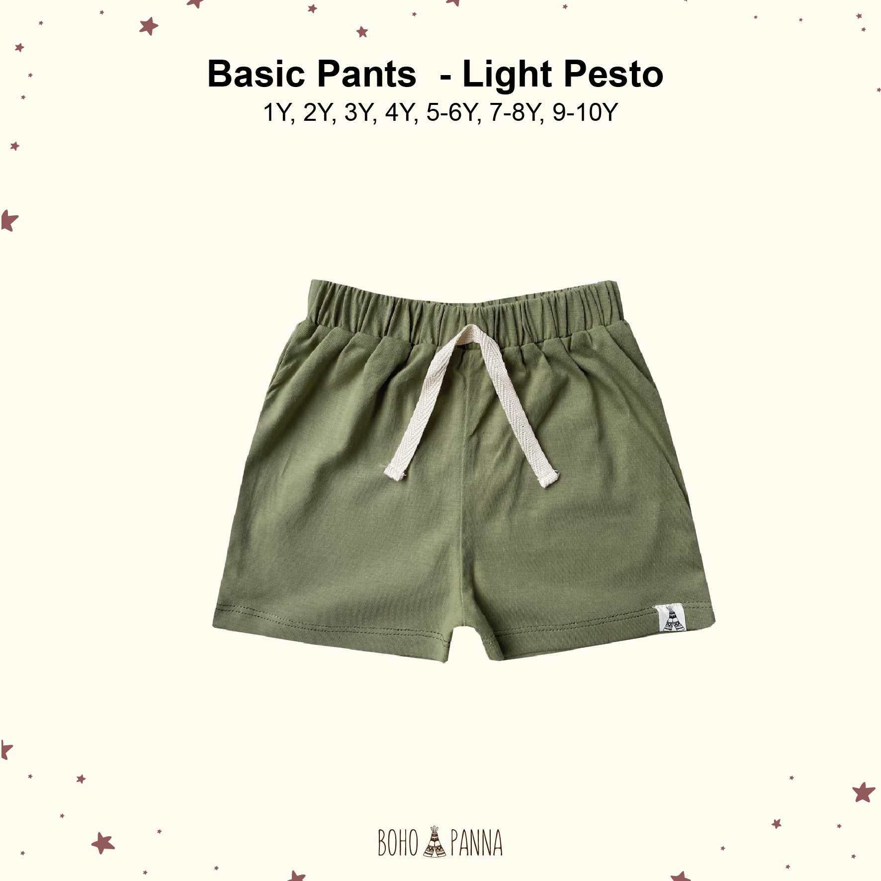 bohopanna basic pants light pesto