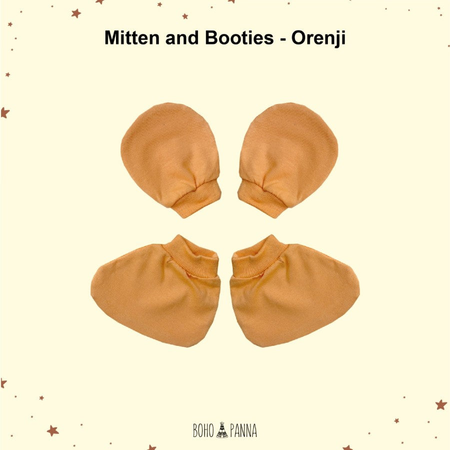 bohopanna mitten & booties orenji