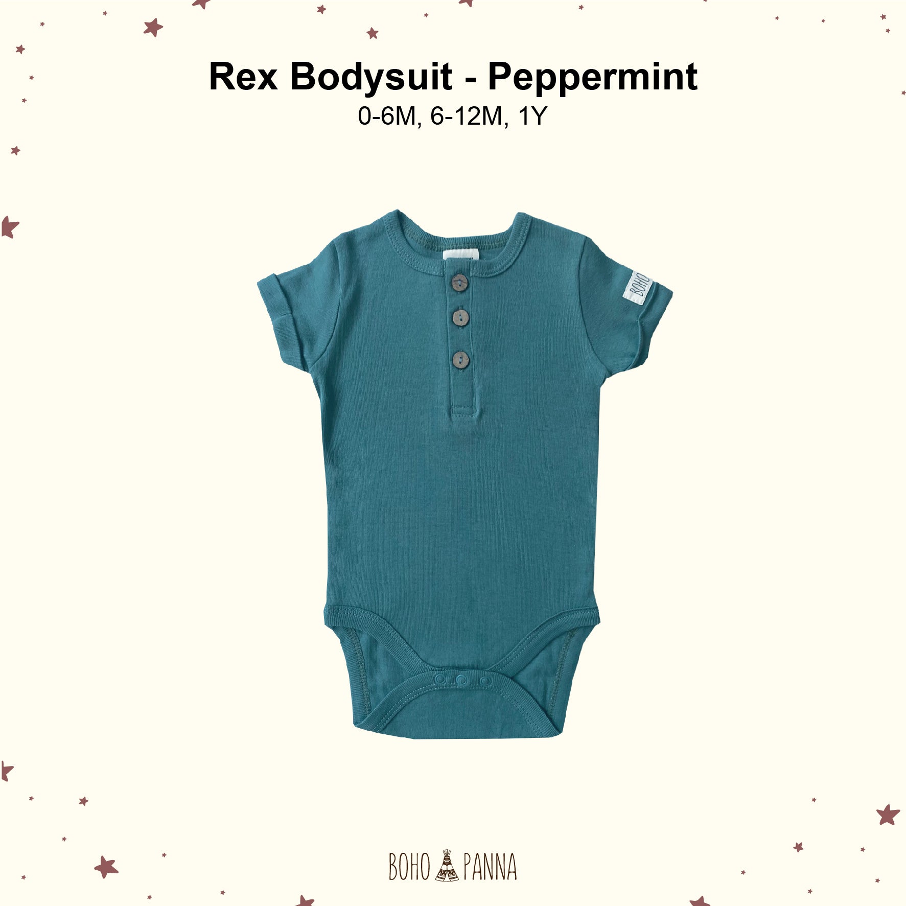 bohopanna rex bodysuit peppermint
