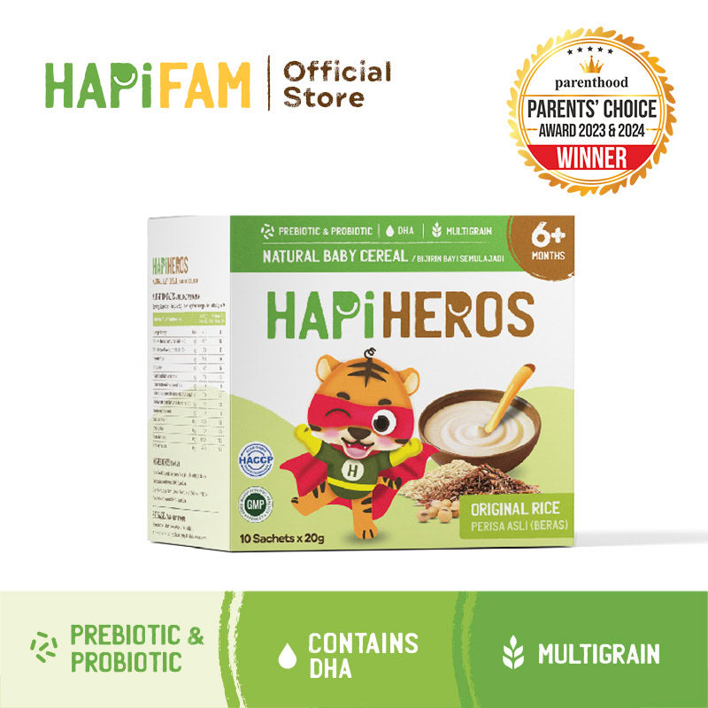 hapiheros baby cereal original 200g (20g x 10)