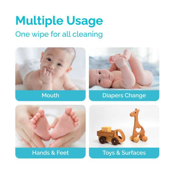 hoppi water wet wipes 80 sheets x12 packs bundle pack
