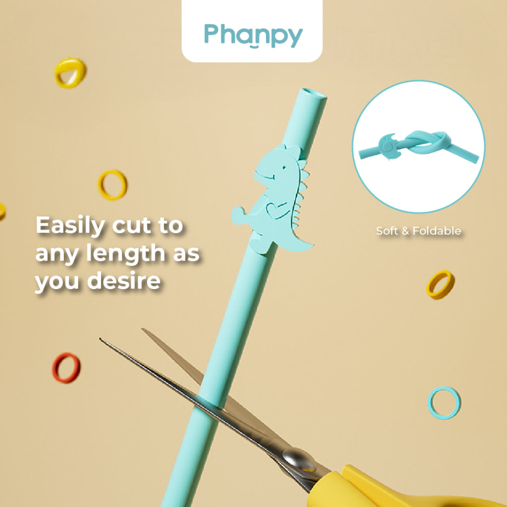 Phanpy Silicone Drinking Straws (3pcs/box)