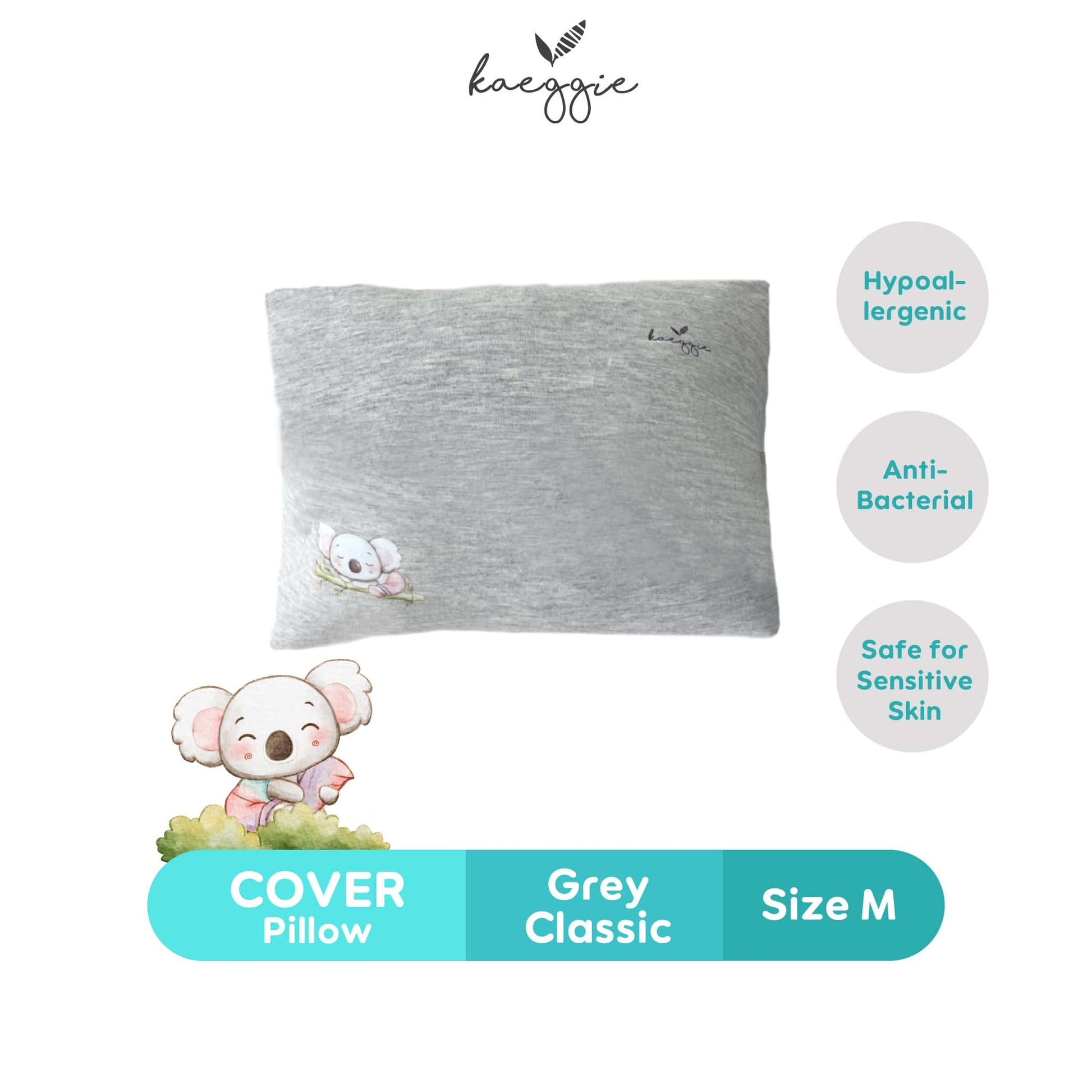 grey classic pillow cover (M)