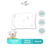 white sketch pillow cover (M)