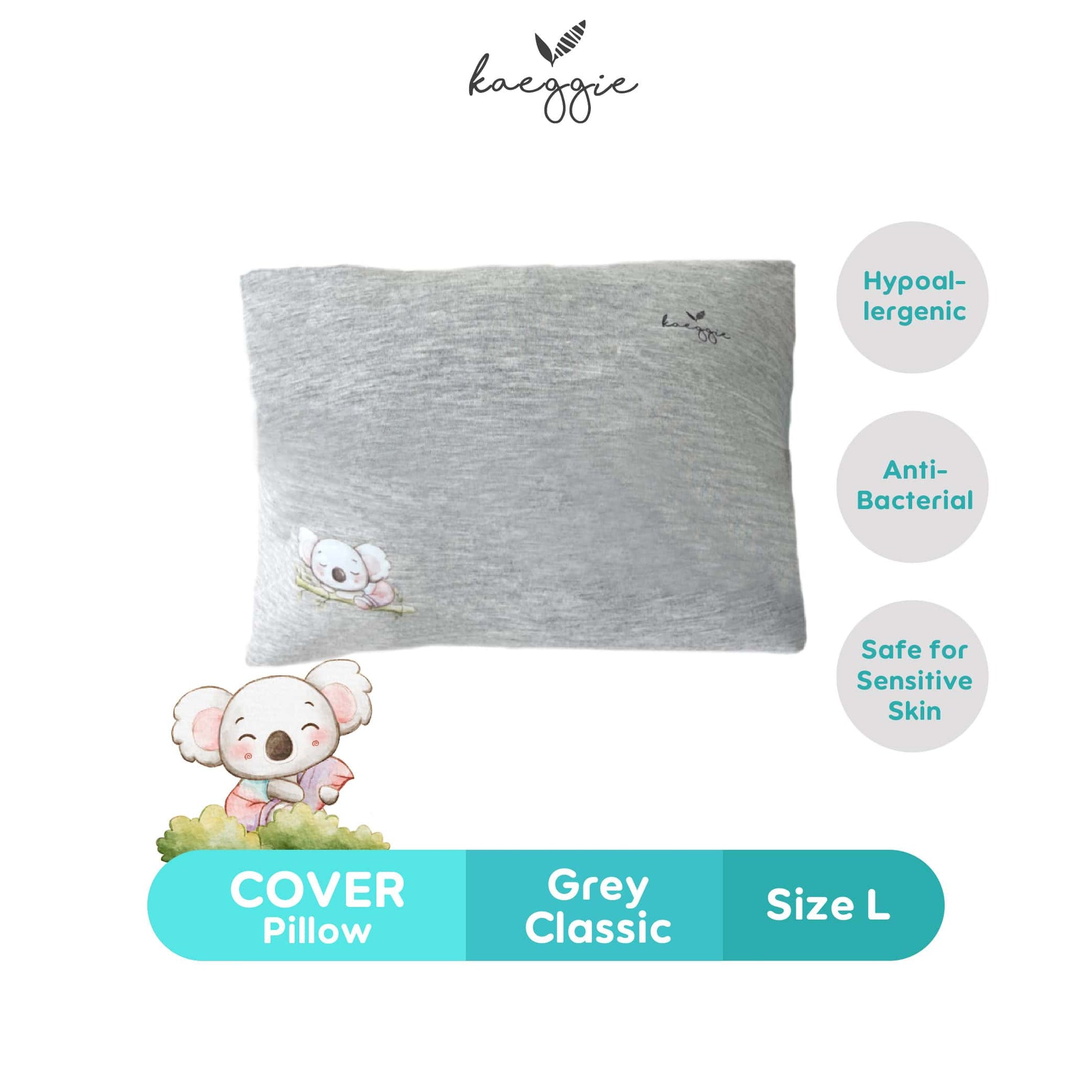 grey classic pillow cover (L)