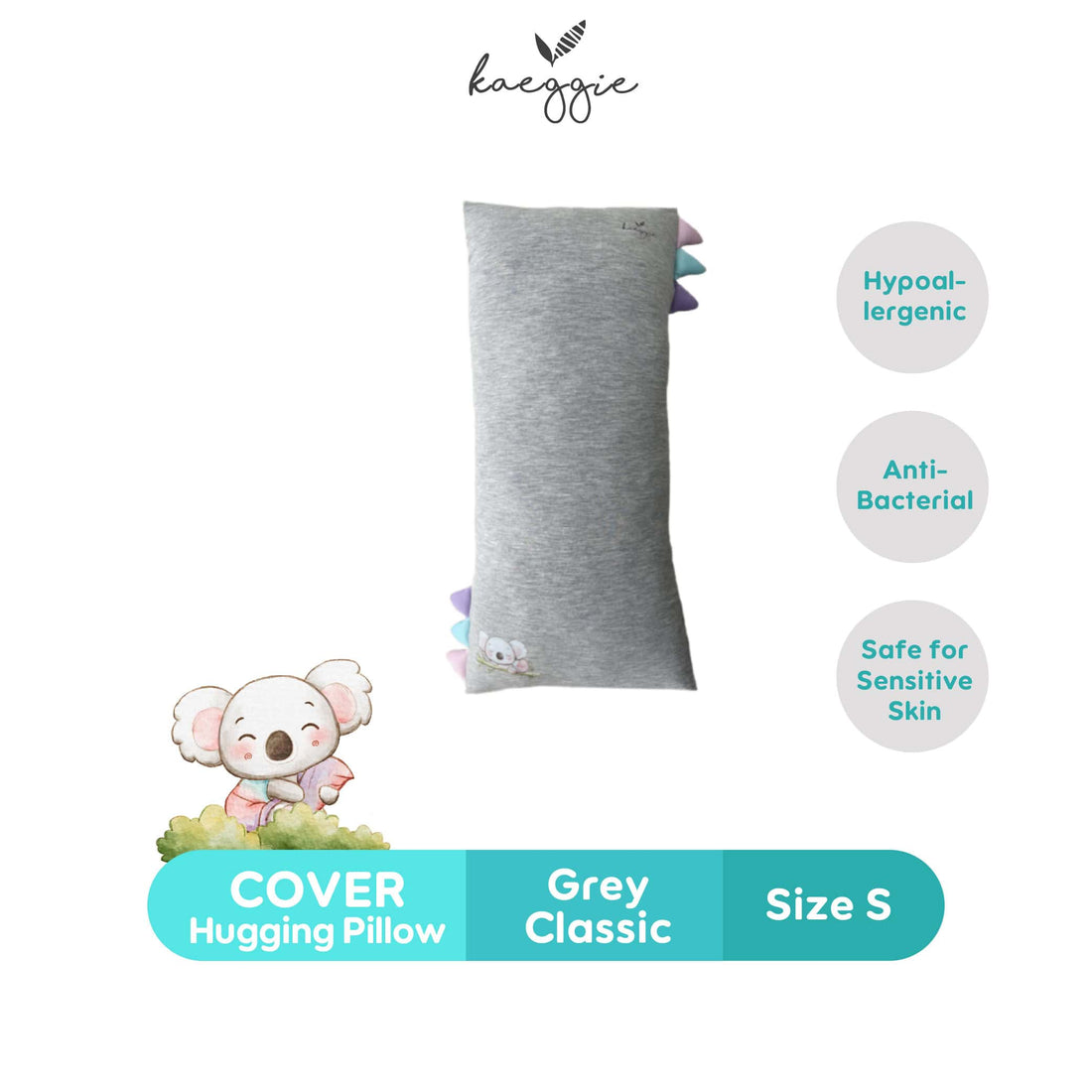 classic grey hugging pillow cover (S)