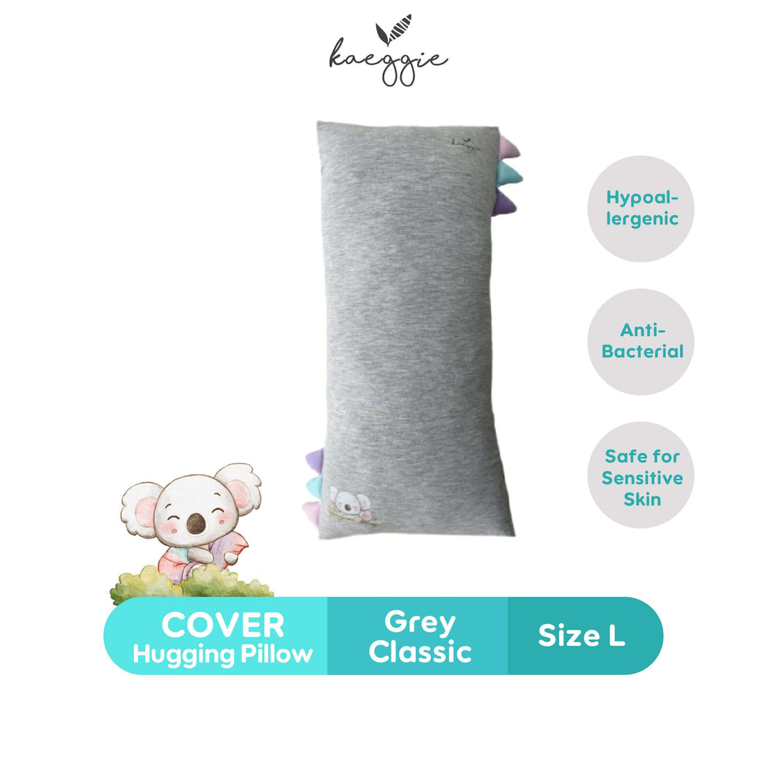classic grey hugging pillow cover (L)