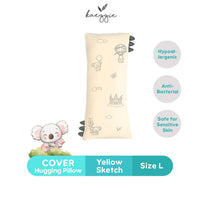 yellow sketch hugging pillow cover (L)