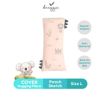 peach sketch hugging pillow cover (L)