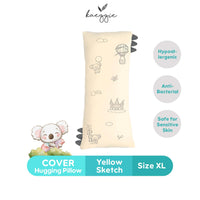 yellow sketch hugging pillow cover (XL)