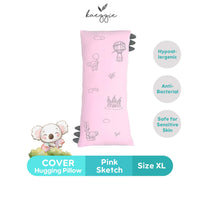pink sketch hugging pillow cover (XL)