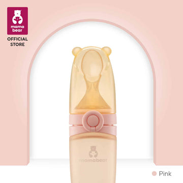 mamabear baby squeeze feeder spoon pink