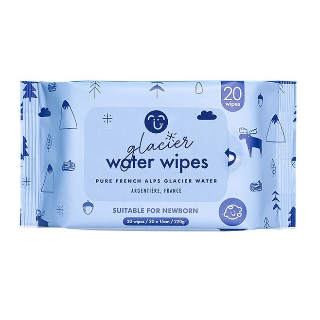 Hoppi Glacier Water Wipes 20's (Single pack)