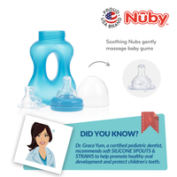 nuby flip it with thin silicone straw cup with carrying strap 420ml/14oz (copy)