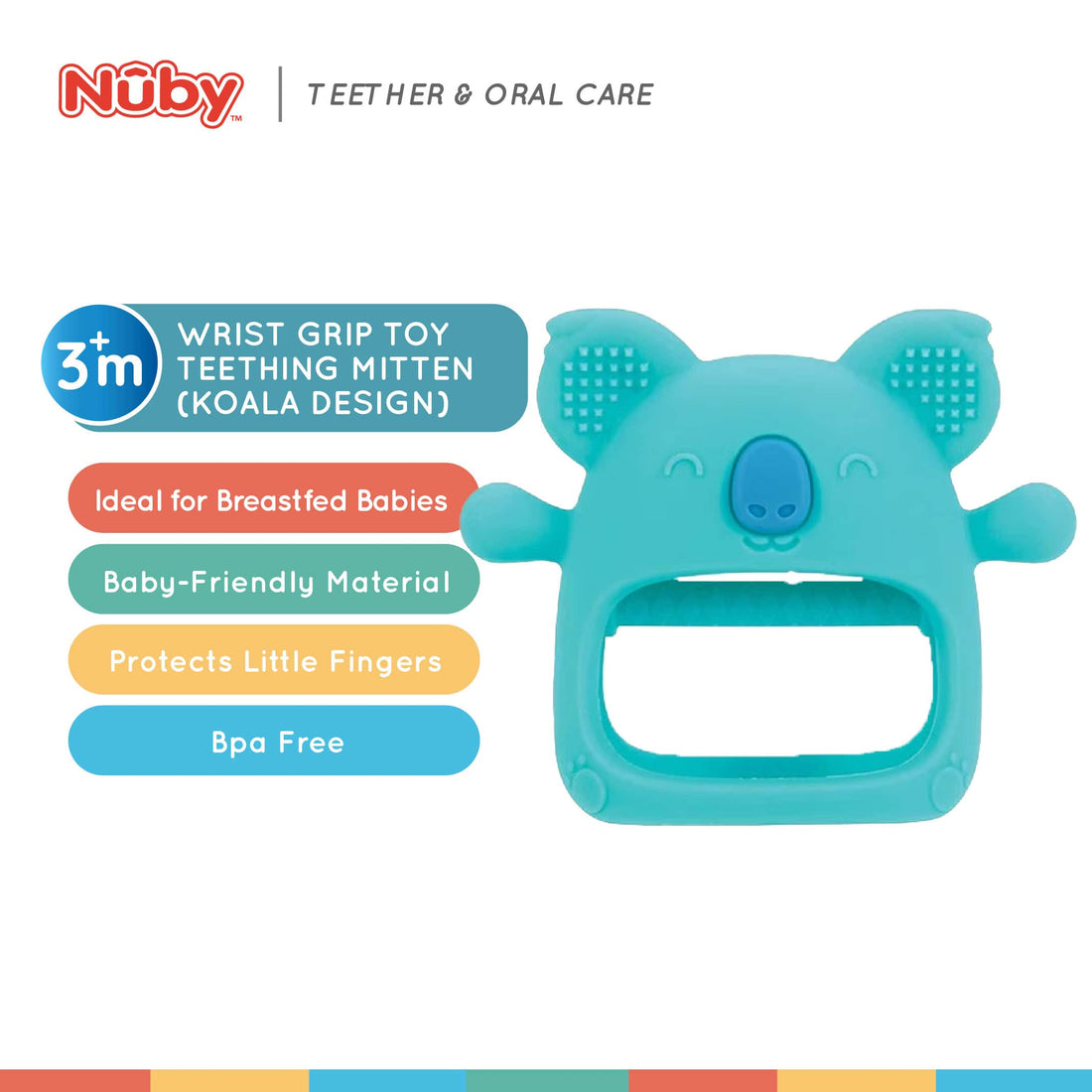nuby safari loop teether with necklace 1pk (copy)