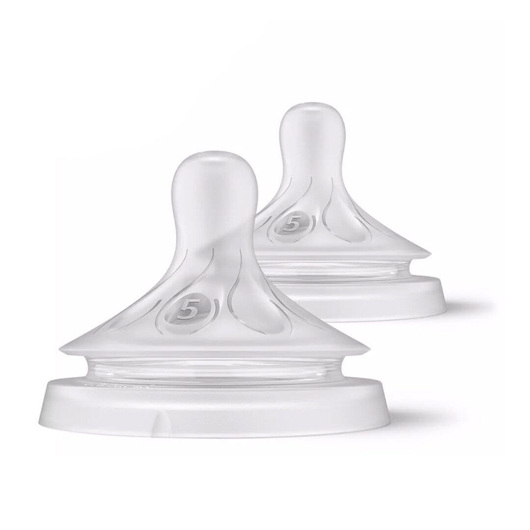 pa natural response nipple baby teat 6m flow 5 twin scy96502(2)