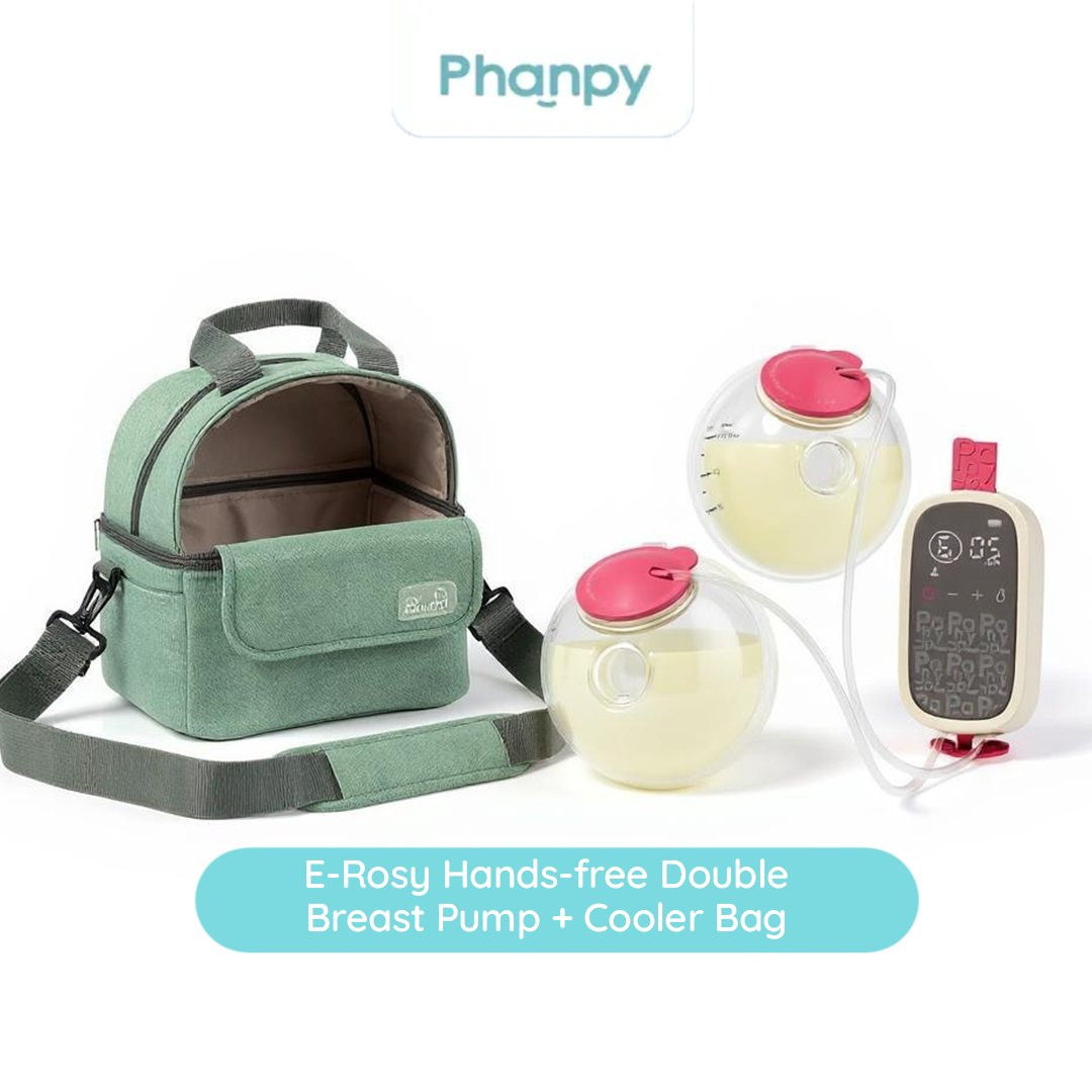 Phanpy E-Rosy Ultra-Light Wearable Hands Free Breast Pump + Cooler Bag