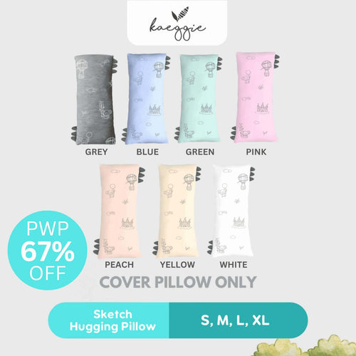 kaeggie signature pink sketch cover hugging pillow size medium (m)