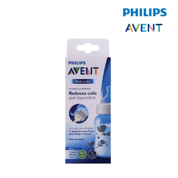 Astra Family Philips avent baby bottle with a blue bottle.