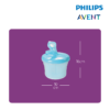 Astra Family Philips avent baby bottle with a blue lid.