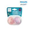 Astra Family Philips ultra air pacifiers in pink packaging.