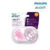 Astra Family Philips avent ultra pacifiers in pink packaging.