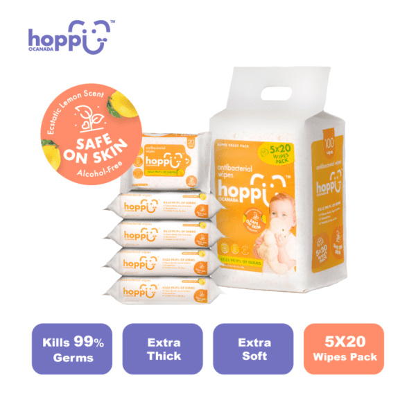 Astra Family Happyfu baby wipes - pack of 5.