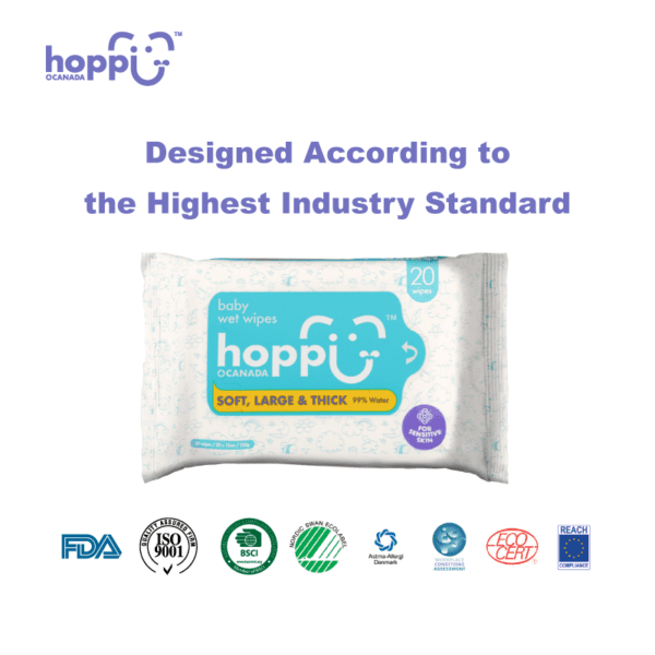 Astra Family Hopfu wipes designed according to the highest industry standards.