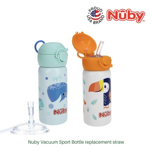 Astra Family Nuby offers a full set of thin replacement straws for Vacuum Sport Bottles.