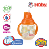 Astra Family A baby bottle with a straw and a Nuby Designer Pinpoint 2 Handle Click-It Trainer Cup Weighted Straw & Flip-It Thin Straw 240ML/8OZ.