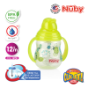 Astra Family The Nuby Designer Pinpoint 2 Handle Click-It Trainer Cup Weighted Straw & Flip-It Thin Straw 240ML/8OZ is a green, 3 oz. trainer cup perfect for babies aged 12 months and above.