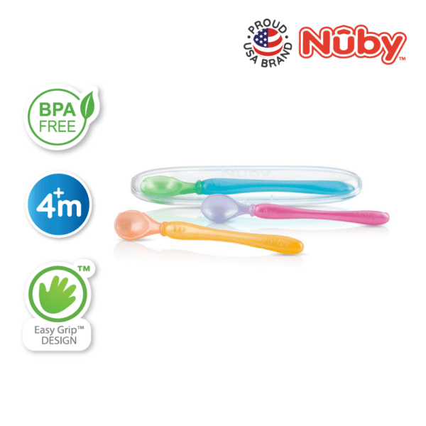 Astra Family A set of nuby spoons in a plastic container.
