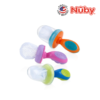 Astra Family A set of three baby toothbrushes with different colors.