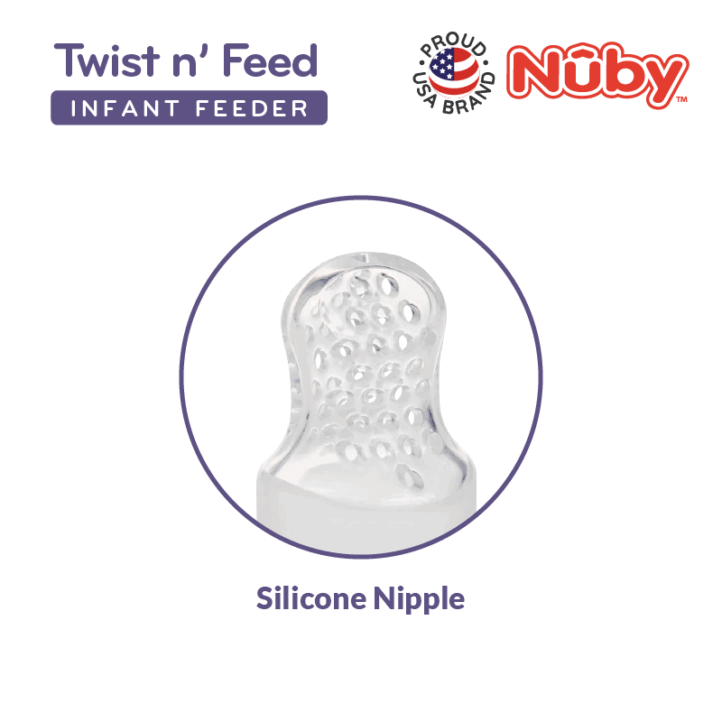 Astra Family Twist n feed infant feeder silicone nipple.