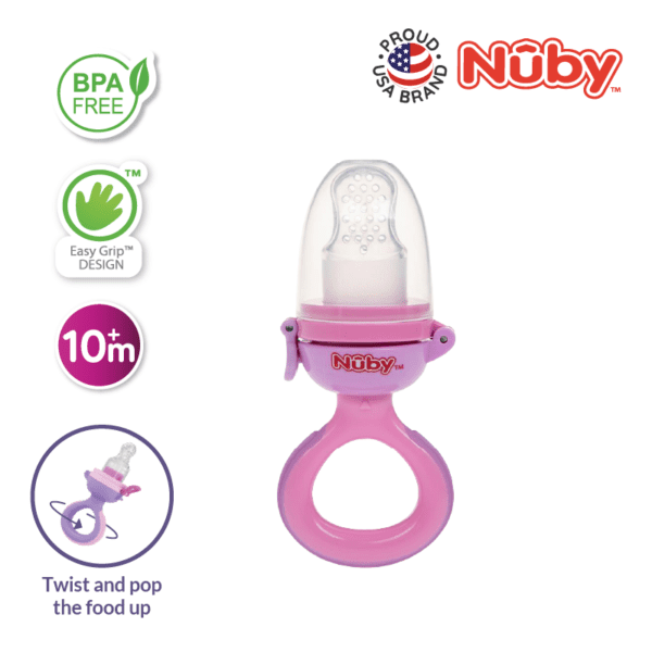 Astra Family Nuby baby pacifier ring - pink.