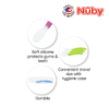 Astra Family Nubby soft silicone travel toothbrushes - pack of 2.